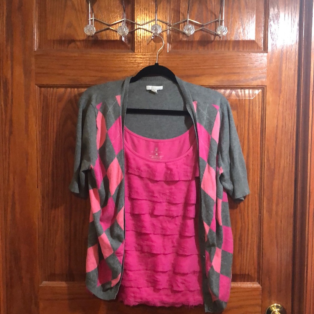 New York and Company tank top and cardigan